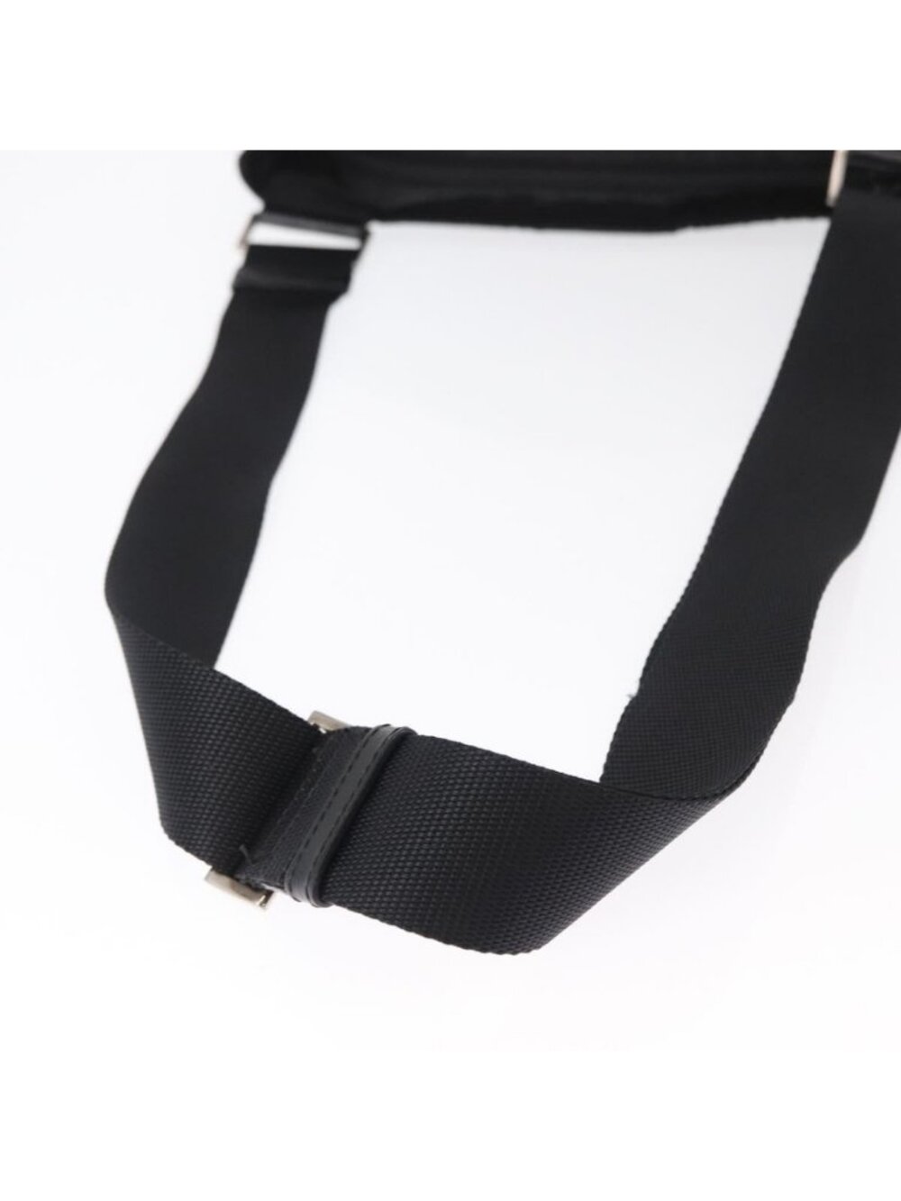 Authentic PRADA Shoulder Bag Nylon Black Silver - Picture 14 of 16